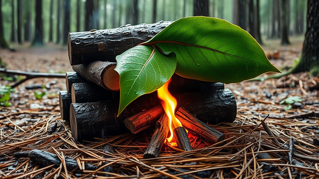rainproof fire starting technique
