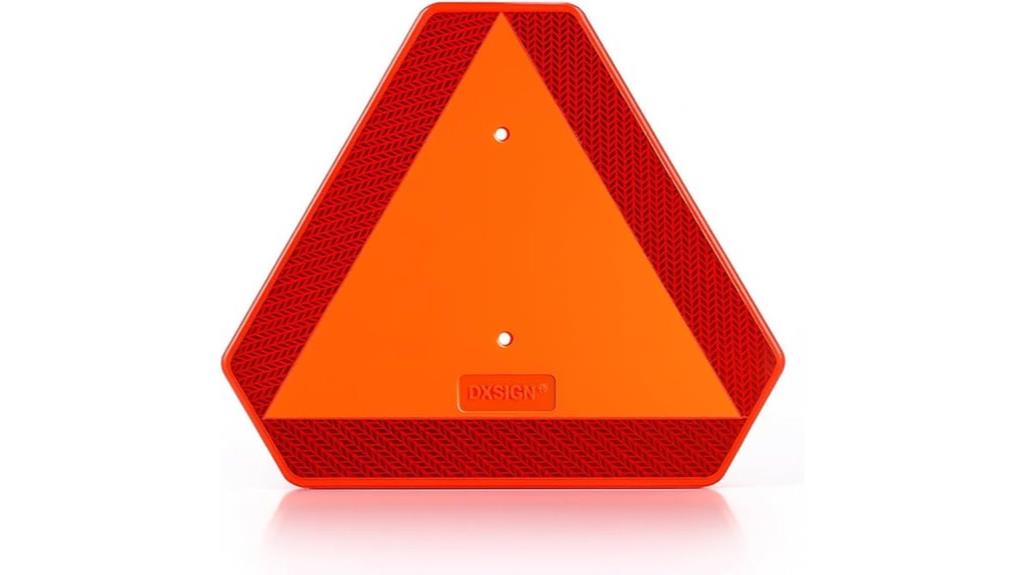 reflective slow vehicle sign