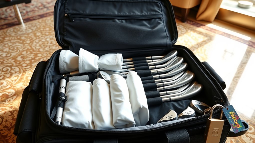 safe golf bag handling