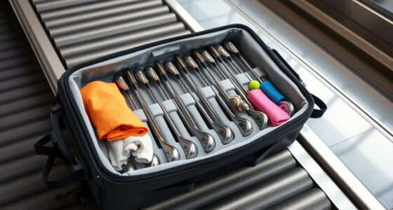 secure golf clubs during travel