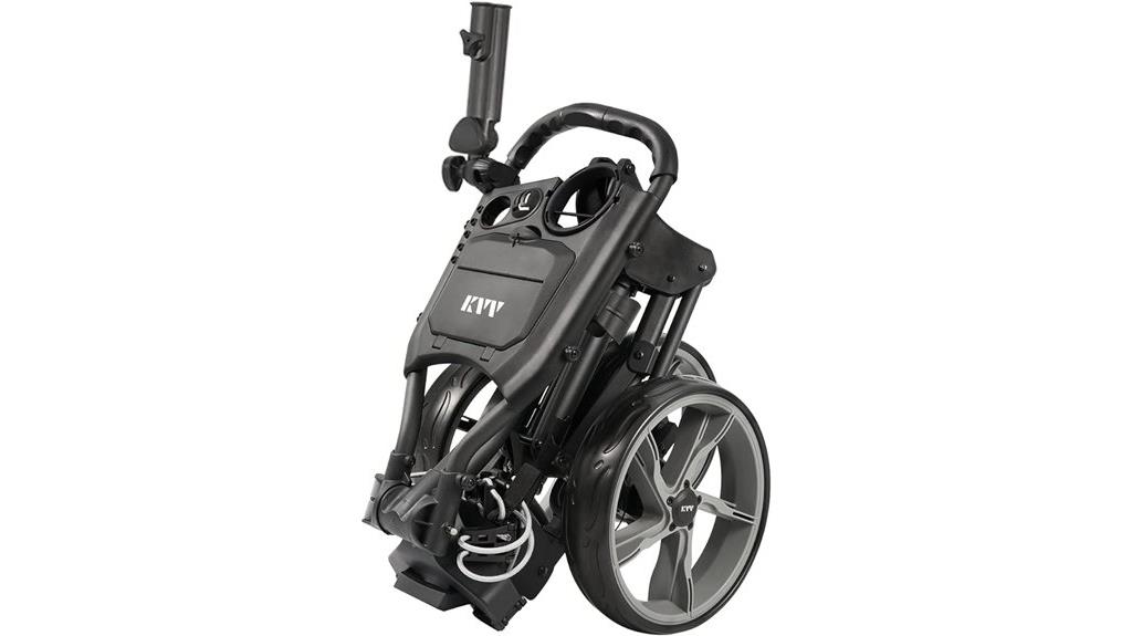 three wheel golf push cart