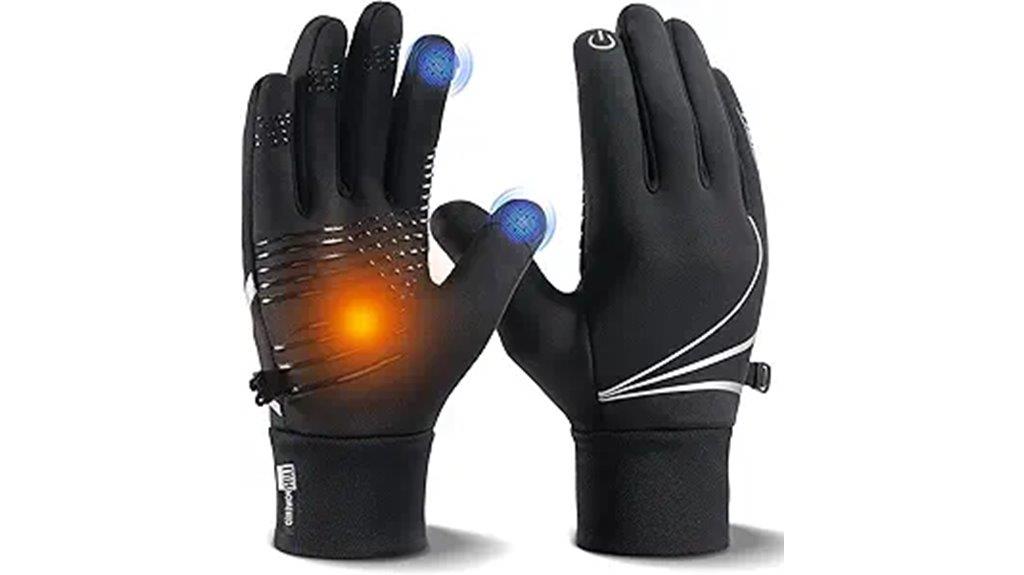 touchscreen non slip winter gloves