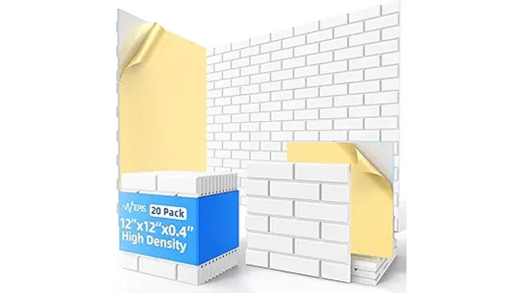 twenty self adhesive acoustic foam