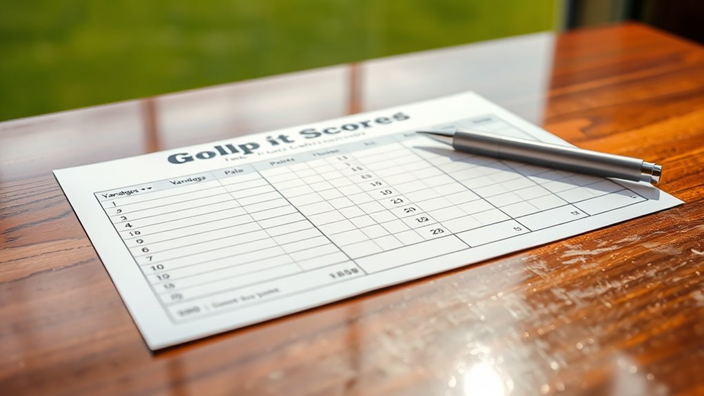 understanding golf scorecard layout