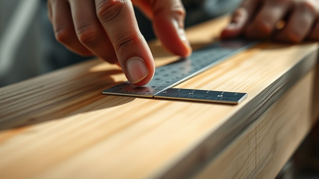 use straightedge for alignment