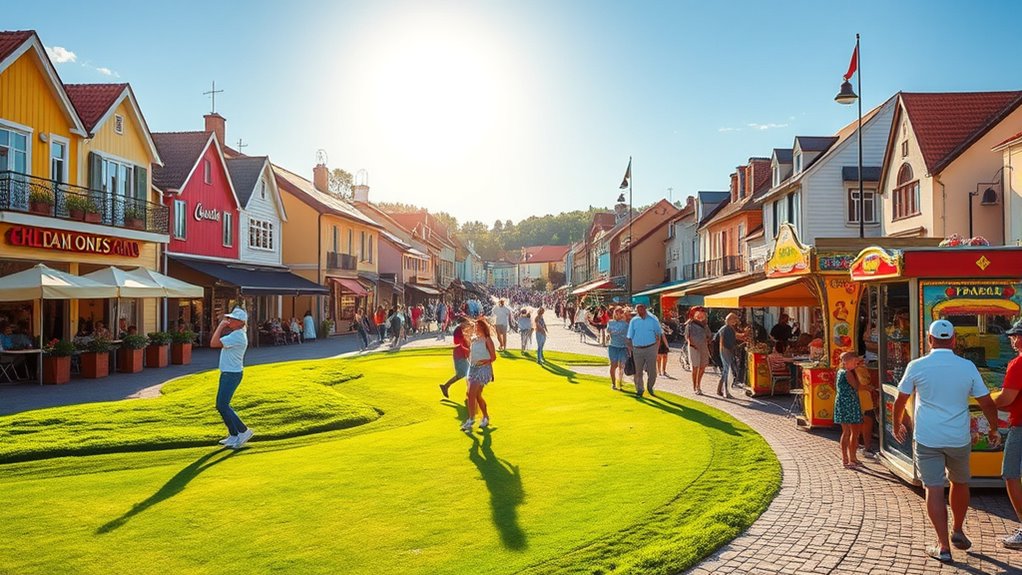 vibrant towns offer diverse entertainment