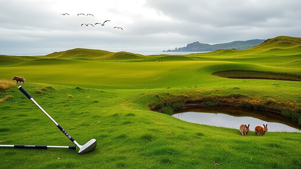 wildlife sharing historic golf course