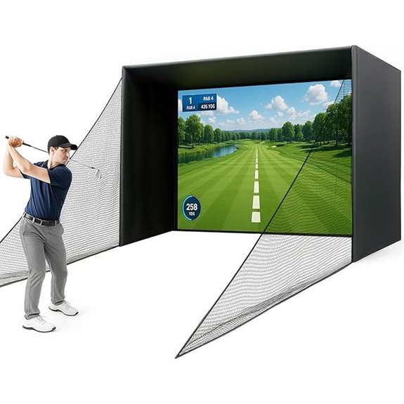 10 ft Golf Simulator Enclosure with Impact Screen
