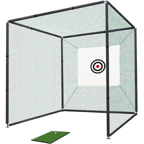 Golf Practice Net with Steel Frame 10x10x10 ft