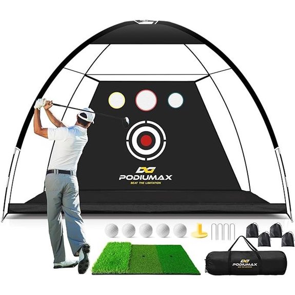 PodiuMax 10x7ft Golf Practice Net with Accessories