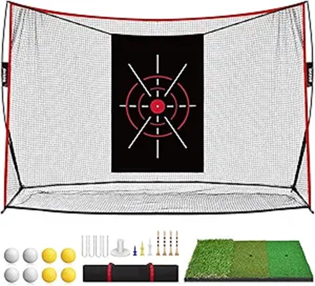 Bltend 10x7ft Golf Practice Net with Mat