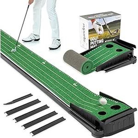 Ropoda 9ft Portable Golf Putting Green with Ball Return