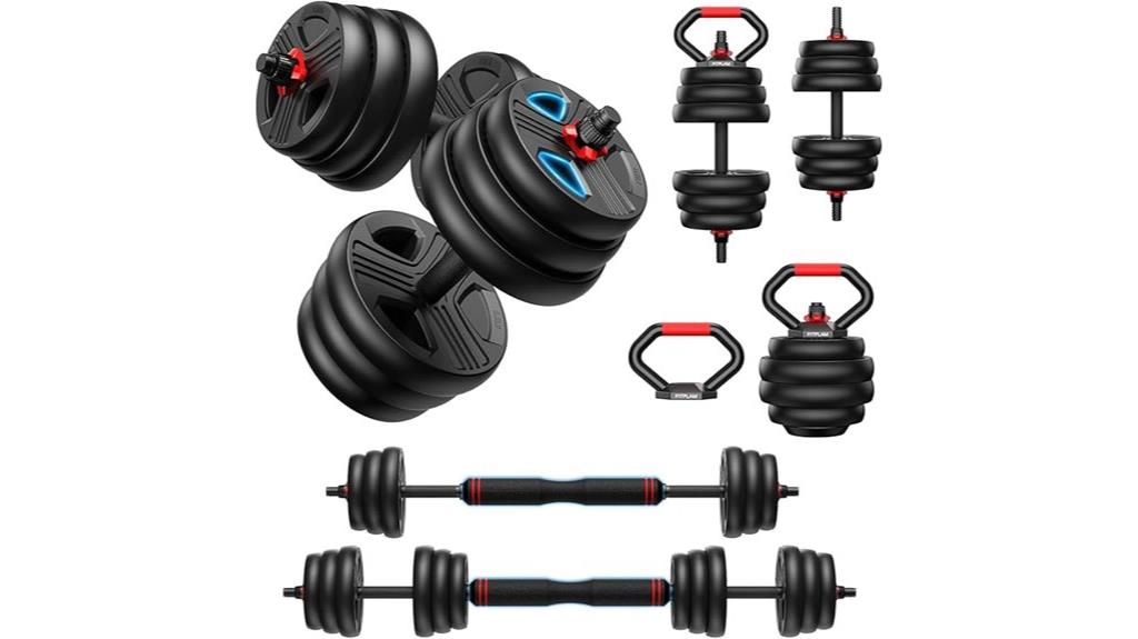 adjustable 20 90lb dumbbells