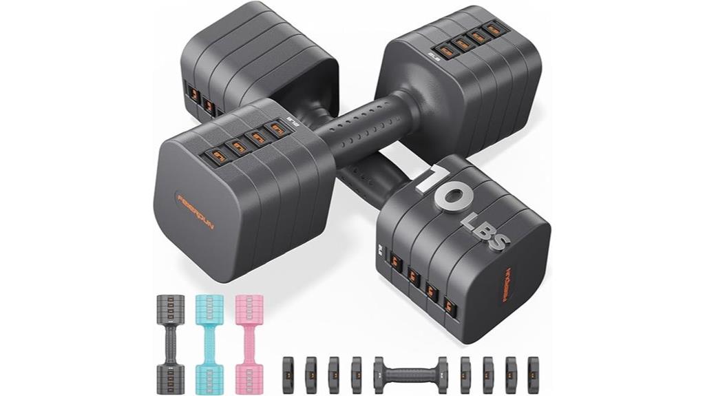 adjustable dumbbell set