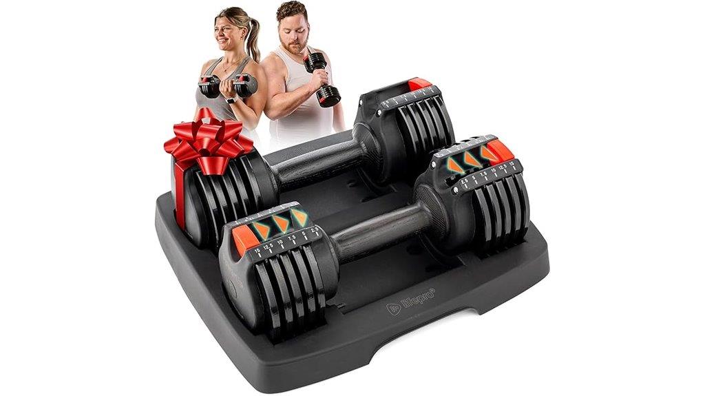 adjustable dumbbell set