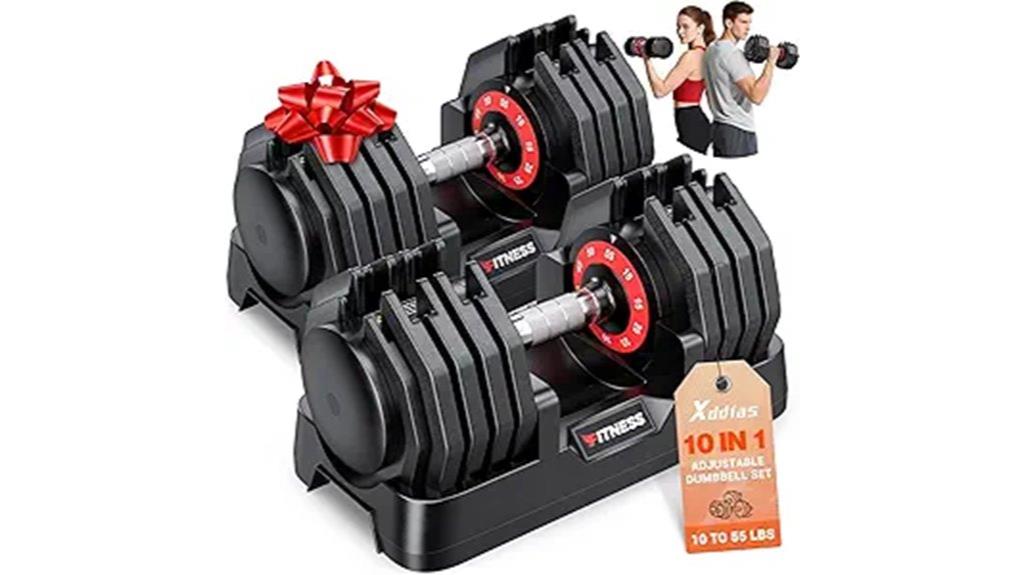 adjustable dumbbell set