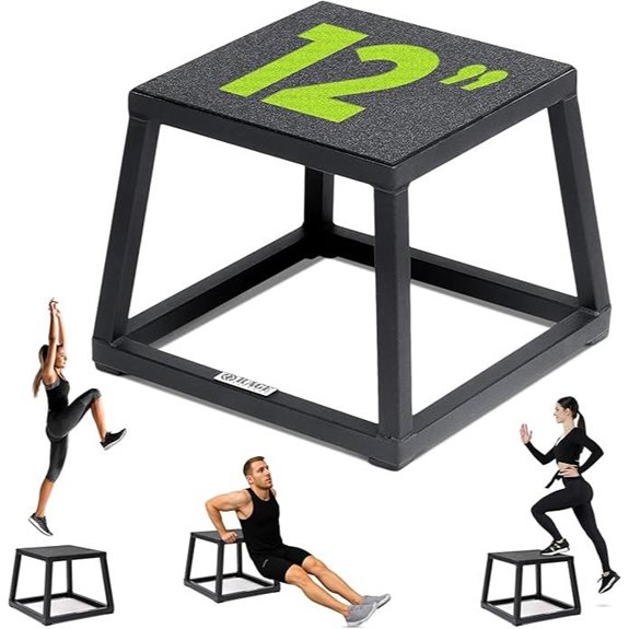 Rage Fitness Steel Plyo Box 12-24 Inch for Workout