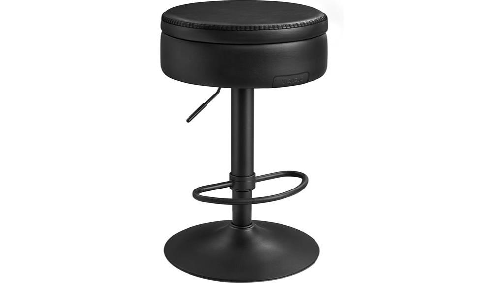 adjustable storage bar stool