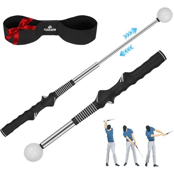 Retractable Golf Swing Trainer with Arm Band
