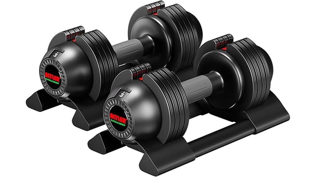 adjustable weight dumbbell set