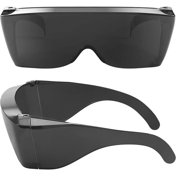 Black Fit Over Sunglasses for Prescription Wearers
