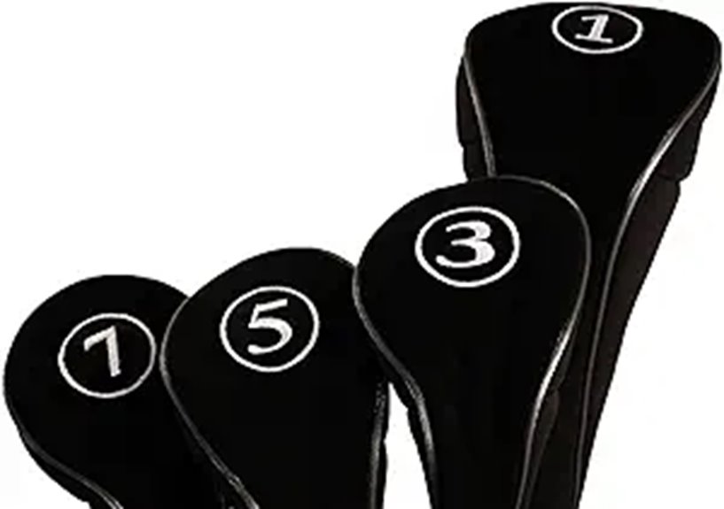 Black Golf Head Covers for Drivers & Fairways