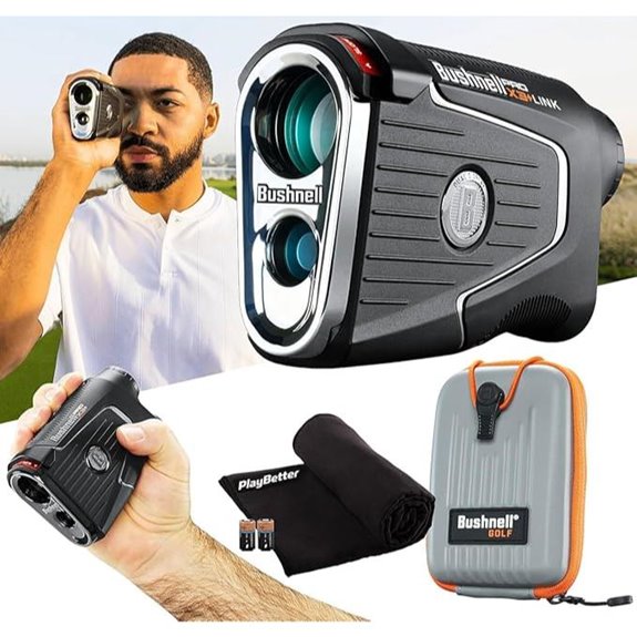 Bushnell Pro X3+ Link Golf Laser Rangefinder Bundle