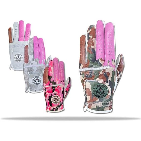 camo leather golf gloves