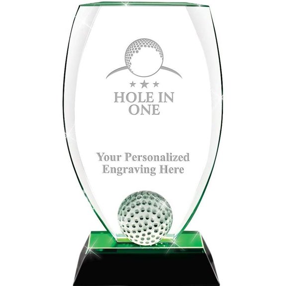 crystal golf trophy engraved