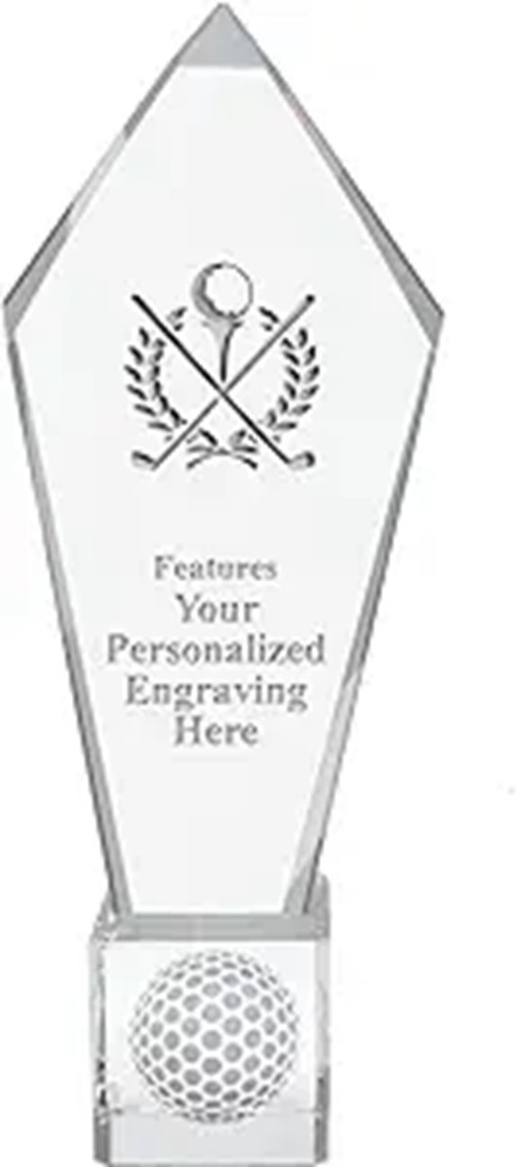 crystal golf trophy