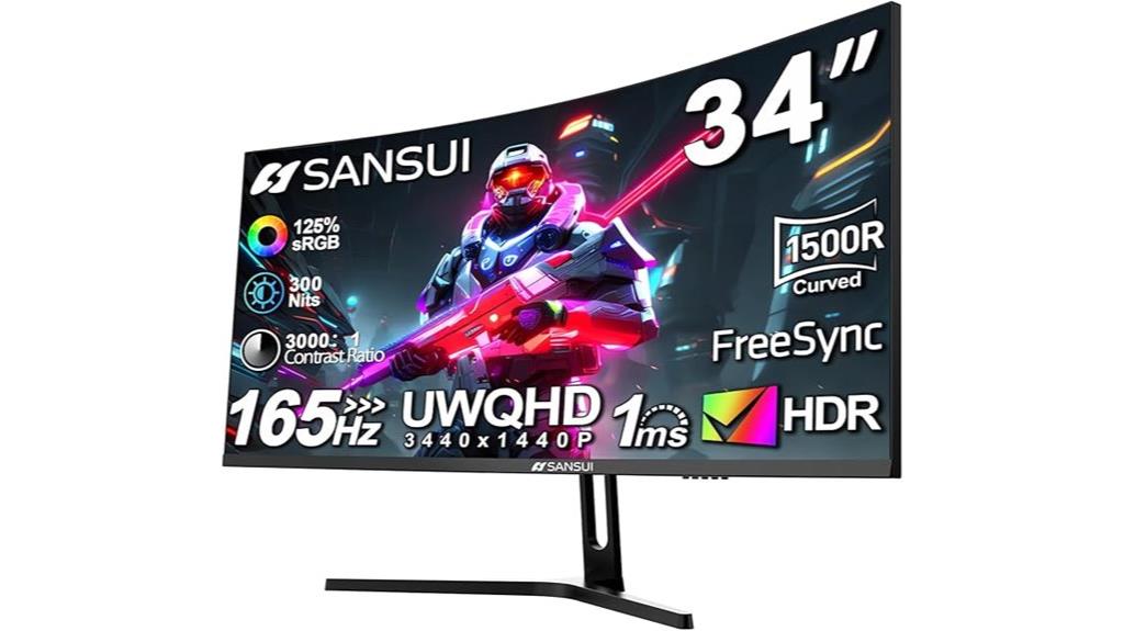 curved ultra wide gaming monitor