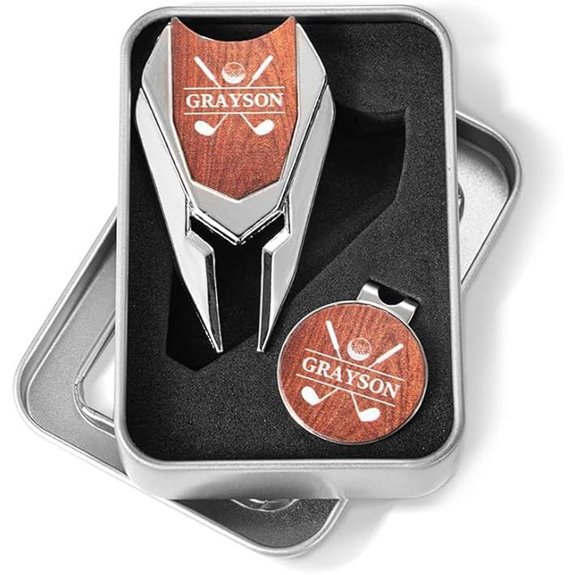 Personalized Engraved Golf Divot Repair Tool Set