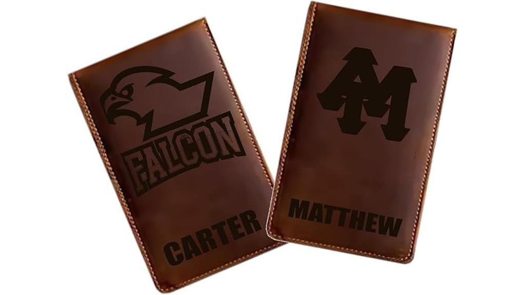 custom leather golf scorecard