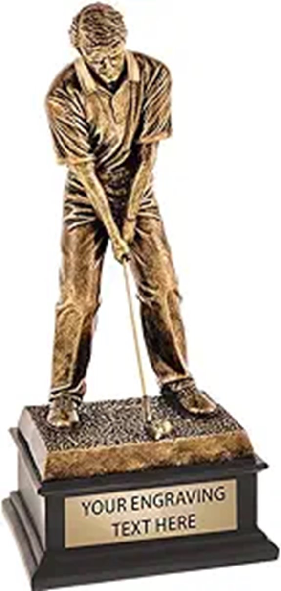 custom male golf trophy