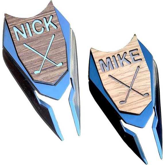 Personalized Wooden Golf Ball Marker and Divot Tool