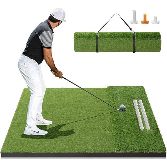 Dual-Turf Golf Mat with Ball Tray (5x4ft)