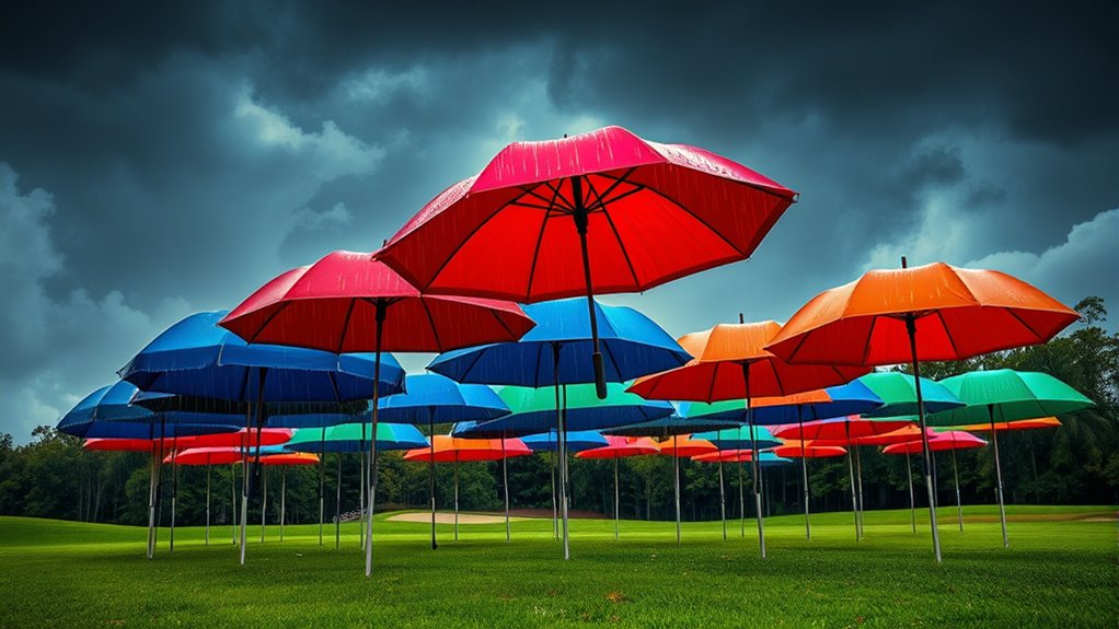 durable double canopy golf umbrellas