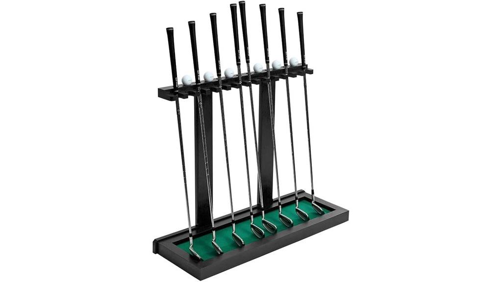 elegant wooden golf rack