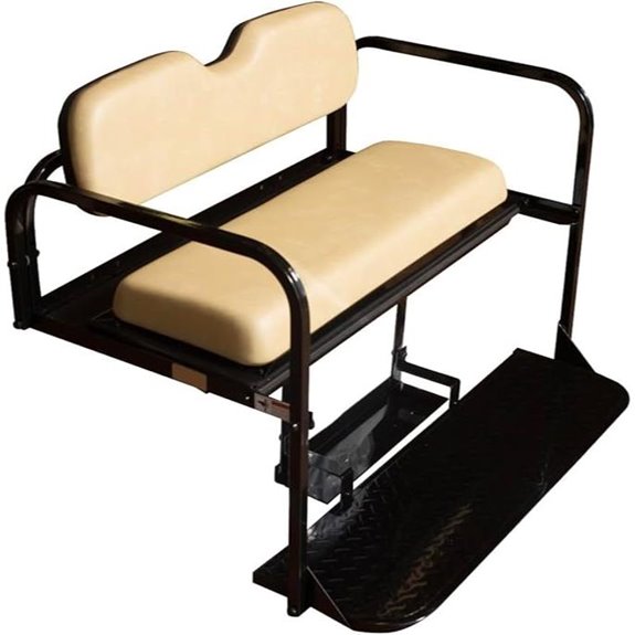 EZGO TXT Golf Cart Rear Flip Seat Kit (1995+) Tan