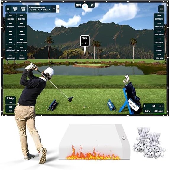 Fireproof Golf Impact Screen for Home Practice