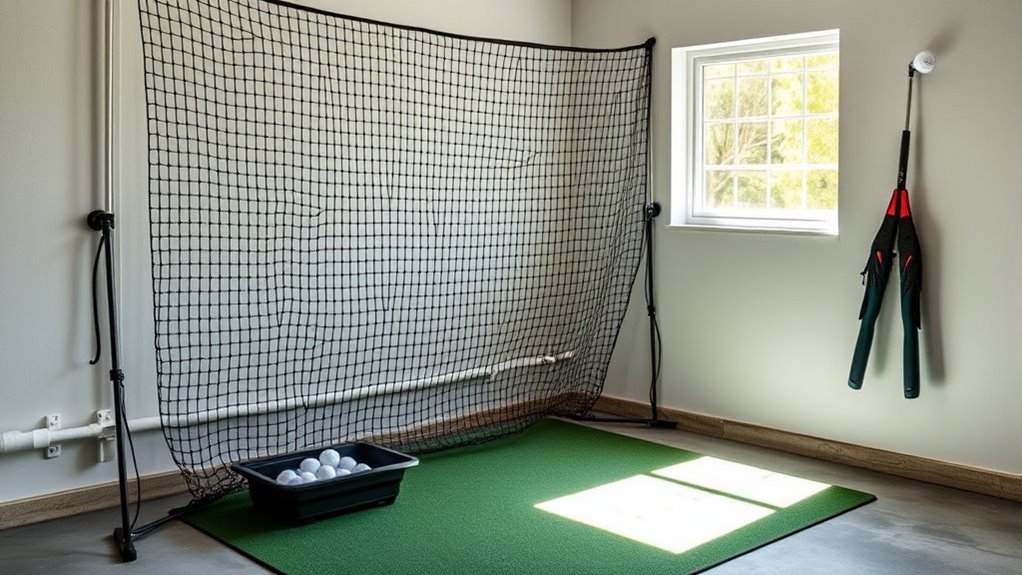 garage corner golf net considerations