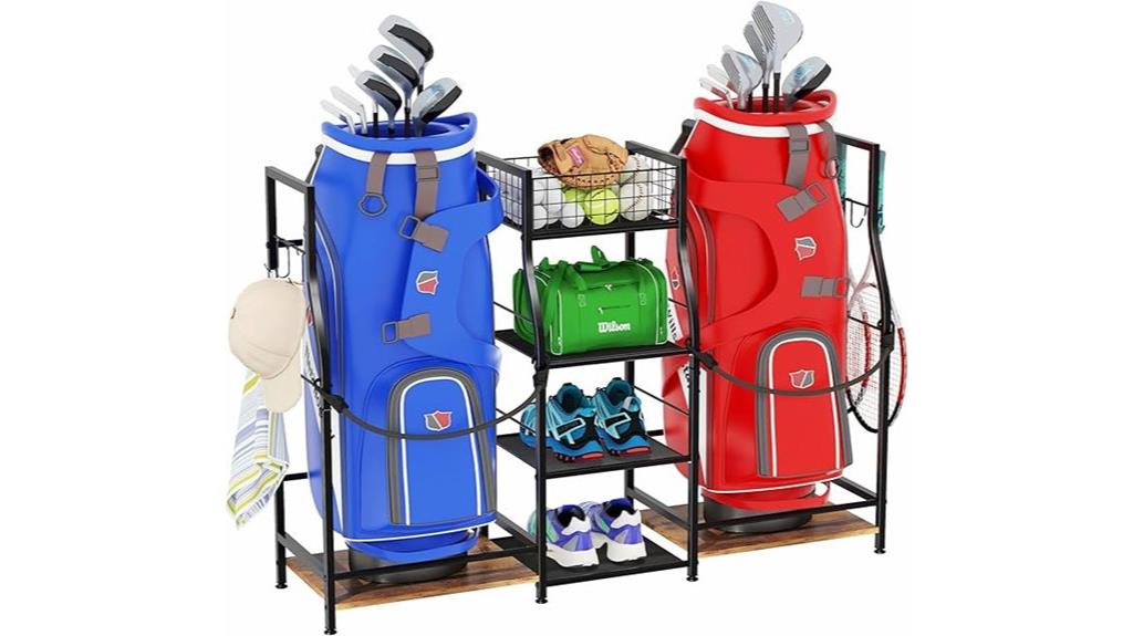 garage golf bag organizer