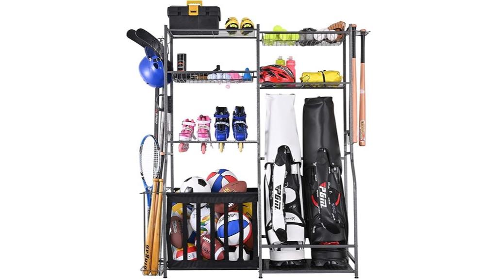 garage sports gear organizer