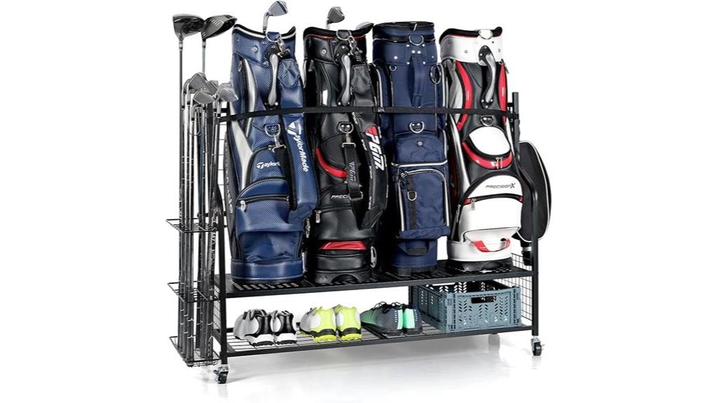 golf bag storage rack