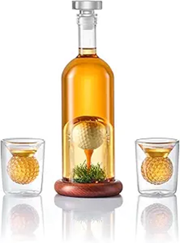 Golf Decanter Set with Golf Ball Liquor Dispenser
