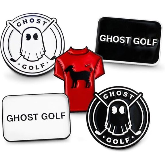 Ghost Golf Ball Markers 5-Pack Magnetic Divot Tools