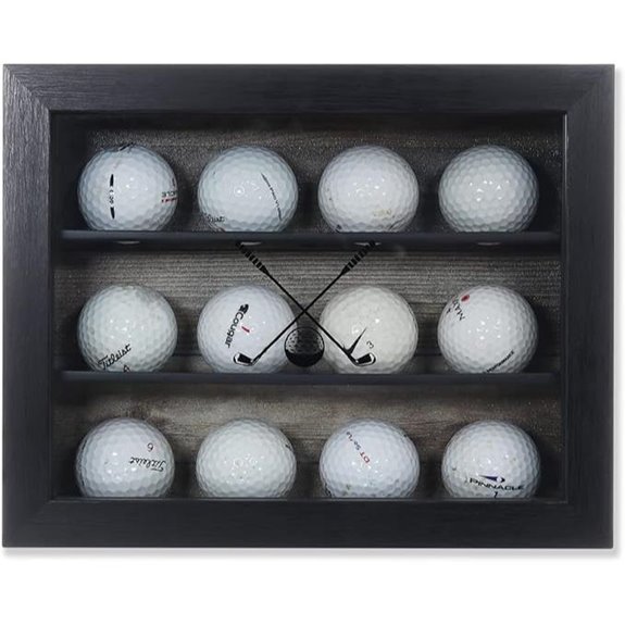 Golf Ball Shadow Box Display Case (8x10 Holds 12)