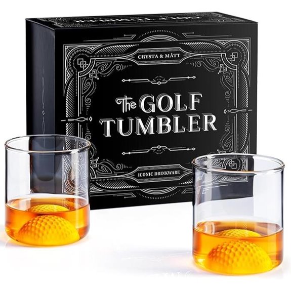 Golf Ball Shot Glasses Set for Whiskey and Gifts