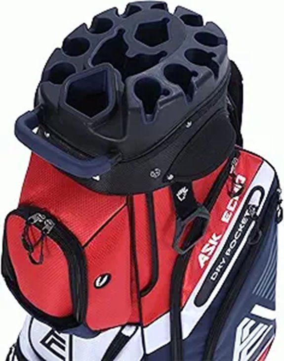 ASK ECHO T-Lock Golf Cart Bag with 14 Dividers