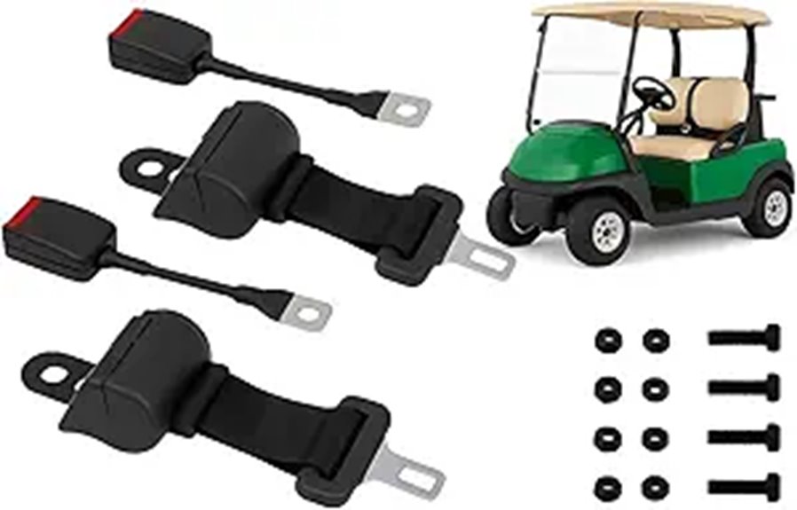 Podoy Retractable Seat Belt Kit for Golf Carts (Set of 2)